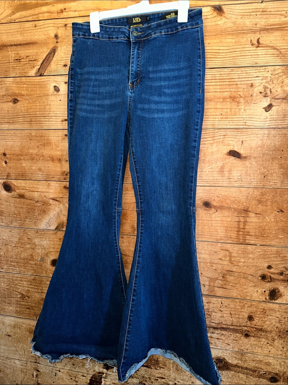 L&B High Rise Flare Denim Western Jeans